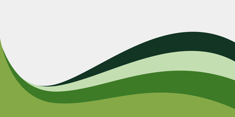 Abstract White and Green wave wide background banner. eps2