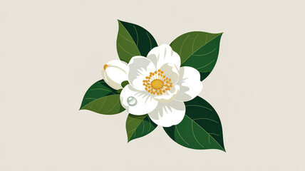 Fototapeta premium A set of vector illustration of jasmine flower