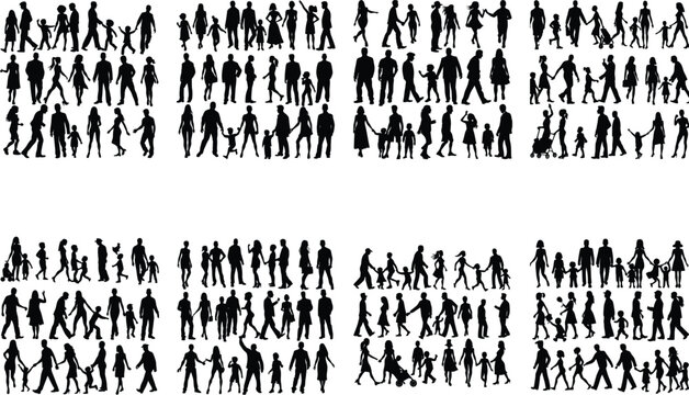 People Vector Silhoette Bundle Set Collection