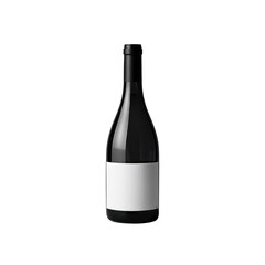 Isolated Wine Bottle On Transparent Background, Generative AI
