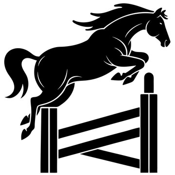 black horse vector illustration