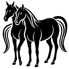 horse silhouette vector