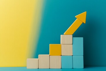 add red arrow head point up as the growth of business , economy, marketing, career path and performance concept