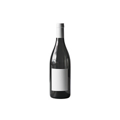 Isolated Wine Bottle On Transparent Background, Generative AI