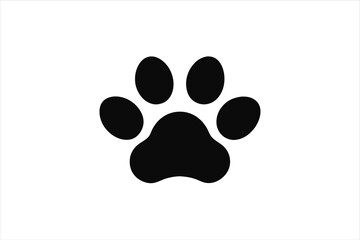 Dog Paw Mark in Black – Perfect for Pet Logo or Branding Projects