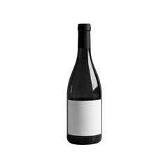 Isolated Wine Bottle On Transparent Background, Generative AI