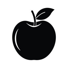 flat style fruit icon apple banana vector art silhouette 