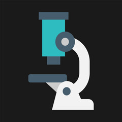 Microscope icon in flat style. Modern and minimalist health icon