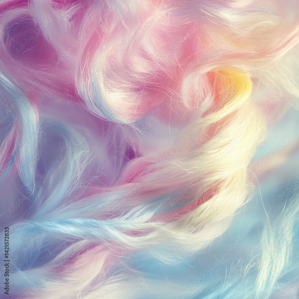 Fototapete Dreamy light background with a twisting soft thread effect
