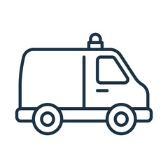 Ambulance icon in line style. Modern and minimalist health icon