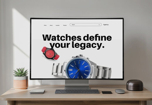 Realistic Laptop Screen Mockup