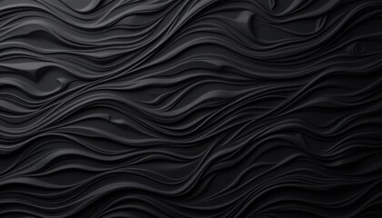 Dynamic flowing black abstract texture digital art high-resolution contemporary design artistic visual concept