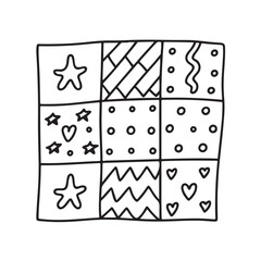 Comfy Patterns Coloring Pages for Adults and Kids, Bold and Easy Coloring Page, Simple and Big Designs, Line Art Victor Illustration, Black and White