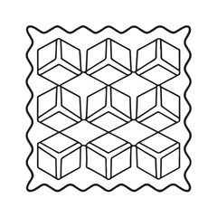 Comfy Patterns Coloring Pages for Adults and Kids, Bold and Easy Coloring Page, Simple and Big Designs, Line Art Victor Illustration, Black and White