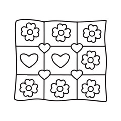 Comfy Patterns Coloring Pages for Adults and Kids, Bold and Easy Coloring Page, Simple and Big Designs, Line Art Victor Illustration, Black and White