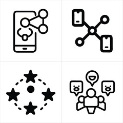set of vector icons for web design