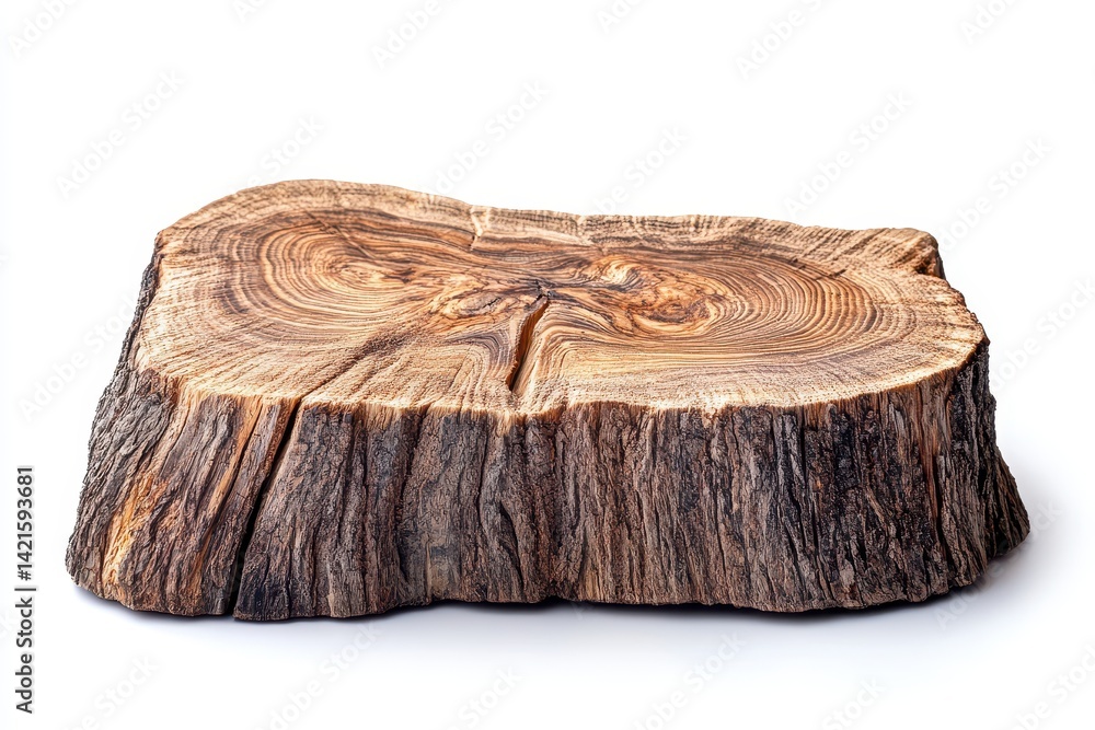 Leinwandbilder unique wooden log piece showcasing natural grain patterns and textures in a minimalistic setting per