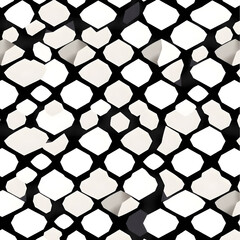 Naklejka premium Geometric Seamless Pattern - hexagons in black and white for packaging 