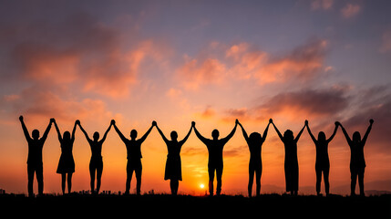 unity, hope and empowerment symbol, wide composition