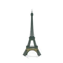 eiffel tower isolated on white