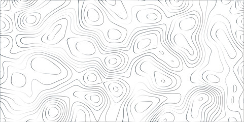 Topographic canyon geometric map relief texture with curved layers and shadow. abstract White background with a beautiful pattern, Topographic contour lines vector map seamless pattern vector.