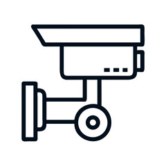 CCTV Camera Icon Representing Hotel Security System and Surveillance Monitoring