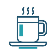 Obraz premium Coffee Mug Icon Representing Beverage Service and Hot Drink Consumption