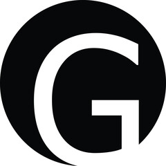 A modern black monogram icon of the letters designed with bold geometric shapes and a minimalist aesthetic. Ideal for branding, logos, app icons, typographic designs