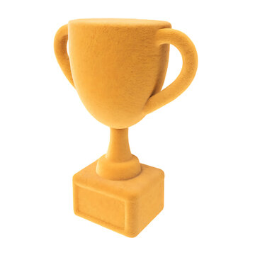 recommend clip art: Cute Velvety Trophy Toy – Minimalist Stylized Award Design