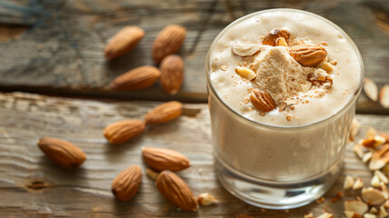 Nutritious Smoothie with Protein and Almonds