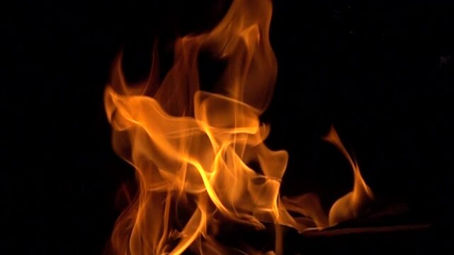 fire on black background