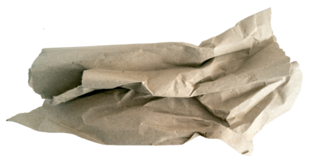 morceau de papier froissé, PNG sur fond transparent 