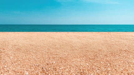 Tranquil beach with golden sand and calm turquoise water