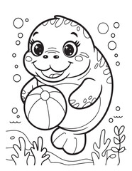 Cute Animal Coloring Pages, Coloring book, Animals, victor, animals line art, illustration, black & white Designs