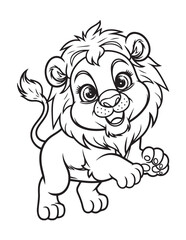 Cute Animal Coloring Pages, Coloring book, Animals, victor, animals line art, illustration, black & white Designs