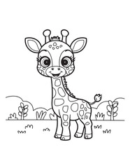 Cute Animal Coloring Pages, Coloring book, Animals, victor, animals line art, illustration, black & white Designs
