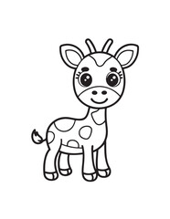 Cute Animal Coloring Pages, Coloring book, Animals, victor, animals line art, illustration, black & white Designs