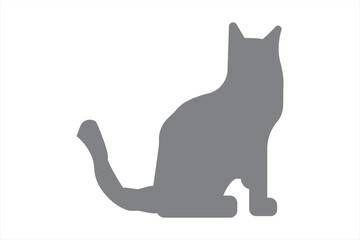 Cat silhouette  set icon. vector illustration. black 