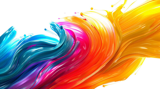 Colorful and vibrant wallpaper design with dynamic and eye-catching motifs isolated on transparent background