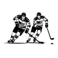 hockey players vector
