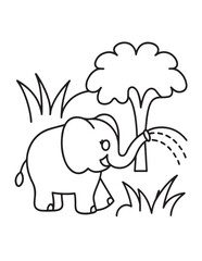 Cute Animal Coloring Pages, Coloring book, Animals, victor, animals line art, illustration, black & white Designs