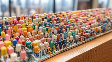 Obraz premium A network tapestry, woven from intricate cables and connections, interlaces in a high-angle view, showcasing the digital world's intricate data transfer system. 