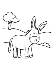 Cute Animal Coloring Pages, Coloring book, Animals, victor, animals line art, illustration, black & white Designs