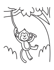Cute Animal Coloring Pages, Coloring book, Animals, victor, animals line art, illustration, black & white Designs