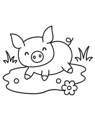 Cute Animal Coloring Pages, Coloring book, Animals, victor, animals line art, illustration, black & white Designs