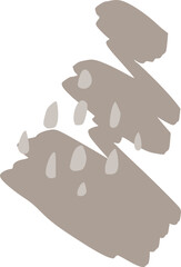 Boho Abstract Hand Drawn Organic Shapes With Dots Element Art