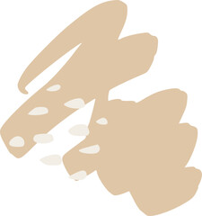 Boho Abstract Hand Drawn Organic Shapes With Dots Element Decorative