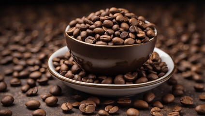 Fototapeta premium Premium Coffee Beans - Perfect for Brewing Your Favorite Coffee