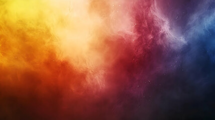 Obraz premium Abstract Cosmic Nebula Background with Vibrant Red Orange Yellow and Blue Hues