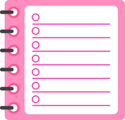 Obraz premium Notebook Checklist Vector